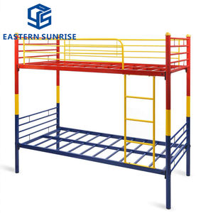 <span class=keywords><strong>Lit</strong></span> superposé <span class=keywords><strong>en</strong></span> métal d'<span class=keywords><strong>occasion</strong></span> à réduction de bruit, robuste, design coloré, avec barrières de sécurité et échelle - Product Image 3