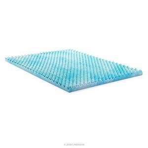 Surmatelas en mousse à mémoire de forme rafraîchissant et soulageant la pression, sensation moelleuse, avec gel rafraîchissant - Product Image 1