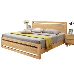 Firsthand fábrica preços vendidos de madeira sólida queen cama quadro de madeira cama king plataforma de madeira qualidade. cama ganzhou fábrica china