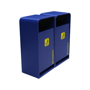 Outdoor Galvanized Steel Garbage Receptacle Trash Can Outside Park Street <strong>Galvanised</strong> Metal Waste Bin Commercial Recycle <strong>Dustbin</strong> - Product Image 5