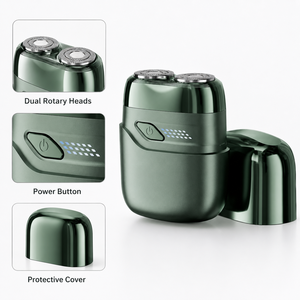 MS-378 Custom Portable Twin Blade White Rotary Face Shaving Profesional Rechargeable Mens <strong>Balls</strong> <strong>Shaver</strong> Electric <strong>Shavers</strong> <strong>for</strong> Men - Product Image 3