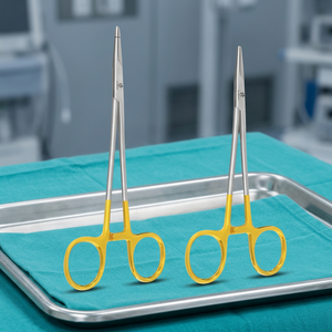 Cynamed TC Mayo Hegar Needle/Suture Holder Driver BA0021, Pince manuelle réutilisable en acier inoxydable pour anneaux de fixation dorés - Product Image 2