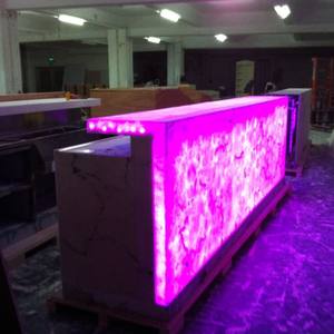 Comptoir en pierre translucide, design luxueux en onyx, pour hôtel, restaurant, club et bar <span class=keywords><strong>lounge</strong></span> - Product Image 1