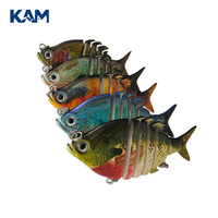 Vente en gros de leurres multi-sections, leurres d'imitation bionique de petite taille, accessoires de pêche pour la pêche en mer