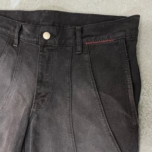 Jeans de Mezclilla Vintage para Hombre, Estilo Cargo, Holgados, de Pierna Recta, con Parches, Lavado Ácido, Desgastados, con Logotipo Personalizado - Product Image 4