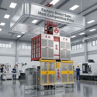 Moteur d'ascenseur de chantier électrique fiable SC100U : Solutions de levage verticale sûres et stables pour matériaux, à faible coût