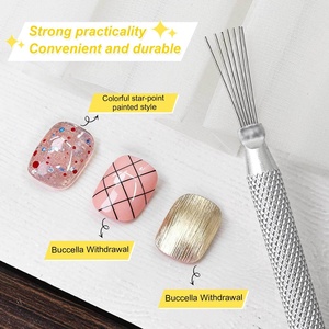 Stylo à 7 <span class=keywords><strong>pointes</strong></span> multifonctionnel pour dessin au trait 3D, design inspiré du Japon, gel pour nail art, vente en gros pour salons de manucure - Product Image 4