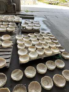 Bain d'oiseaux en marbre poli Onyx Décoration de jardin extérieur Produit de bassin pour oiseaux en pierre - Product Image 6