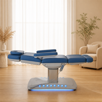 Table de soin électrique à 4 moteurs avec siège pivotant et télécommande pour salon de beauté, spa et clinique dentaire