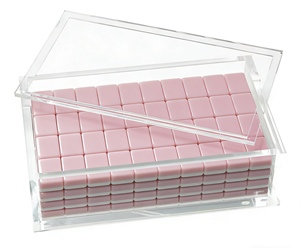 Jeu de Mahjong Pliable de Luxe XL en Acrylique Bleu Ciel, Durable et Écologique, Boîte de Rangement à 4 Couches (166/160 Pions), Jeu Viral pour Pique-nique et Fêtes de Filles - Product Image 5
