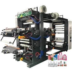 YT 4 colour PE PP PVC food packaging poly bag flexo printing machine price for plastic film printing