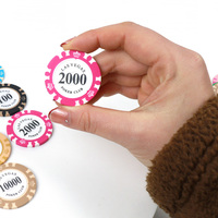 Casino One Stop Accessory Sourcing Autocollants personnalisés pour jetons de poker Jetons de jeu en argile Jetons de Las Vegas