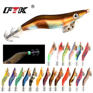 FTK Saltwater Lure Hard Bait Squid Jig Sea Fishing Lure Octopus Shrimp Cuttlefish Squid Lure
