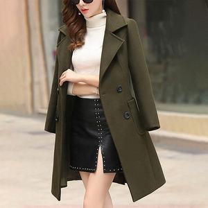 <span class=keywords><strong>Trench</strong></span> lunghi da donna cappotto in lana Slim Fit collo con intaglio giacca doppio petto cappotto cammello cappotto <span class=keywords><strong>nero</strong></span> - Product Image 6