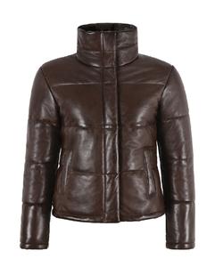 Chaqueta de Mujer Personalizada 100% Cuero Genuino Marrón Nappa, Corte Clásico, Cierre YKK, Marca Privada OEM/ODM, Venta al Por Mayor - Product Image 1