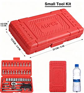 46 Pcs 1/4 Inch Hand Screwdriver Socket <b>Set</b> <b>Tool</b> Kit With Carbon Steel Socket Ratchet Wrench <b>Set</b> <b>Tools</b> <b>Set</b> <b>Box</b> Car Repair YW-TS- - Product Image 4
