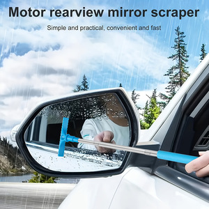 Boquan Car Rearview Mirror Wiper Telescopic Stainless Steel Glass Cleaning <b>Brush</b> For Vehicle <b>Window</b> Maintenance - Product Image 2