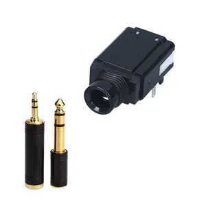 Audio Jack 6.35 Headphone Stereo Jack Connector 7-Pin Female Panel Mount Socket Connector