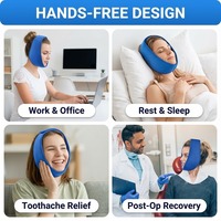 Compresse de glace personnalisée avec logo, avec 4 compresses de gel chaud/froid, pour les dents de sagesse, enveloppement de tête pour le visage et les douleurs à la mâchoire/dentaires