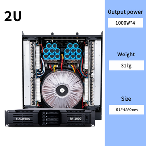 FLALWREO RA-1000 4*1000W Amplificateur de puissance de subwoofer HIFI haute performance passif avec coque métallique durable pour bars et clubs - Product Image 2
