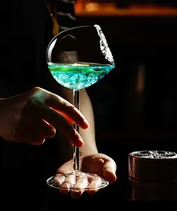 Vaso de cristal para vino tinto de alta calidad, vaso de cristal hecho a mano de 122ml