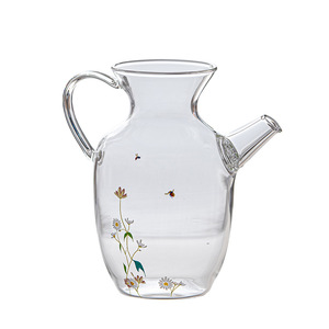 Tetera de vidrio con forma de margarita, tetera de borosilicato grueso resistente al calor para té de la tarde, uso doméstico - Product Image 1