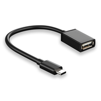 Cable Adaptador OTG USB 2.0 Tipo-C Macho a Hembra con Conductor de Cobre Puro y Revestimiento de PVC para Teléfono Móvil y Computadora