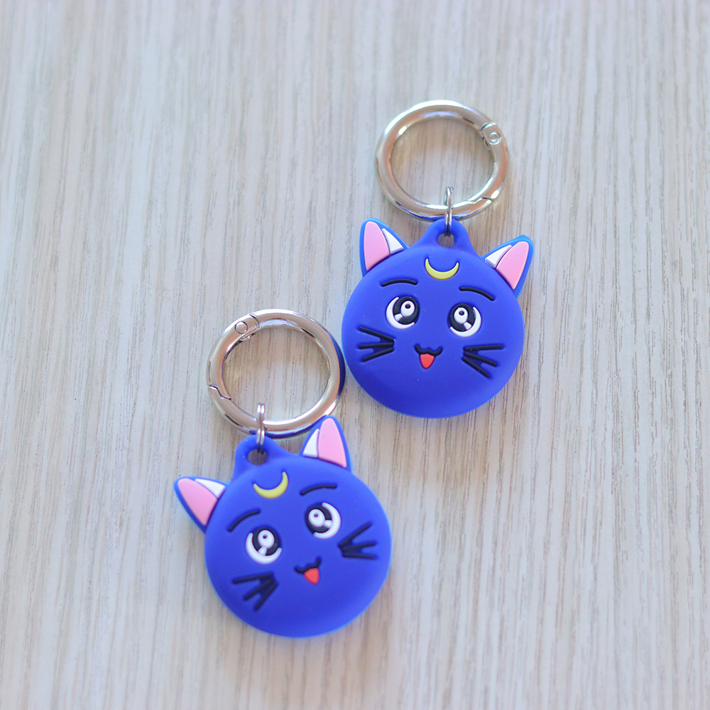 Sailor Moon Luna Cat Soft Silicone Protective Dust-Proof for Apple Airtag Case Full Cover With Hook Ring Newest Tracking Device