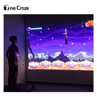 Proyector de Pared Interactivo Comercial de Metal, Sistema de Proyección Deportiva AR para Trampolín, Monitor LED de 55 Pulgadas, Control Remoto por Aplicación