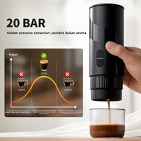 Machine à café portable manuelle à capsules avec fonction expresso, compacte et idéale pour les voyages, pour la maison et le bureau
