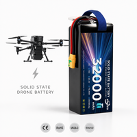 Batterie semi-solide pour drone de sécurité publique, 12S 32000mAh 44.4V 300Wh/kg, taux de décharge 10C, pack de réponse d'urgence - Offre Spéciale