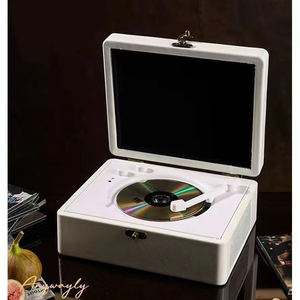 Factory Custom Vintage BT Portable <b>CD</b> <b>DVD</b> VCD <b>Players</b> Music Box High Fidelity Sound Wood Finish Gift Music Lover Audio Device - Product Image 6