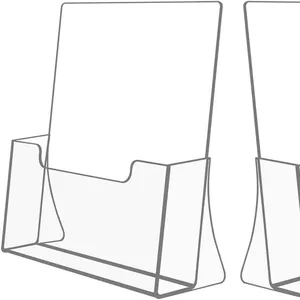 ऐक्रेलिक ब्रोशर धारक 8.5x11 इंच, स्पष्ट ऐक्रेलिक साहित्य धारक प्लास्टिक फ्लायर डिस्प्ले स्टैंड, ऐक्रेलिक काउंटरटॉप