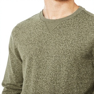 Suéter de Punto para Hombre, Cuello Redondo, Color Verde Oliva, Manga Larga, Estilo Informal para Otoño - Product Image 3