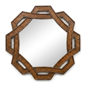 Espejo Octagonal Moderno de Madera con Pantalla LED, Marco Decorativo de Pared para Baño y Espacios Pequeños - Product Image 1