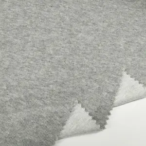Tissus côtelés doux et solides, sweat-shirt personnalisé 240 GSM, combinaison en coton lourd CVC 54, 44 Polyester, tissu tricoté par la cour