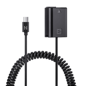 Batería PuJiMax NP-FW50 con fuente de alimentación PD tipo C para cámara A7M2 ZVE10 A6300, recargable de litio, color negro - Product Image 1