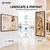 Écran publicitaire LCD mural VESA anti-reflet 4K Ultra HD avec écran tactile Android de 24, 32, 43, 49, 55 et 65 pouces