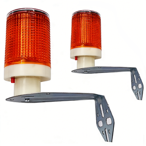 Lámpara LED Solar para Señales de Tráfico, Luz Roja de Advertencia Vial, Efecto de Faro, Función Intermitente - Product Image 1