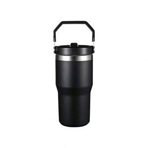 Portable <b>Double</b> <b>Wall</b> Travel <b>Cup</b> with Easy Handle Grip, 20oz Stainless Steel Vacuum Tumbler for Coffee and Water - Product Image 2