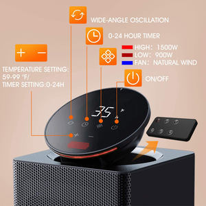 Termoventilatore Elettrico Oscillante con Pannello Touch LED e Tecnologia di Riscaldamento in Ceramica PTC - Product Image 3