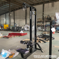 Máquina de Poleas para Ejercicios de Dorsales y Fondo con Asiento, Estación de Cable, Torre de Poleas, Máquina de Cross Single, Máquinas de Fitness con Selección de Carga por Pin