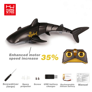 Bateau télécommandé HW 2.4G à 6 canaux, modèle de <span class=keywords><strong>requin</strong></span> marin pour jeux aquatiques, avec une portée de 30 à 40 m, piles incluses pour enfants - Product Image 2