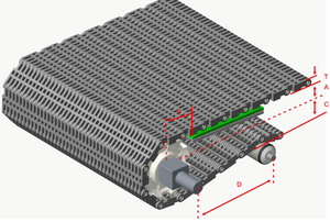 Hongsbelt modüler bant konveyör fiyat plastik konveyör konveyör bant modüler su ürünleri işleme endüstrisi için - Product Image 5