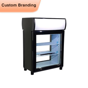 Réfrigérateur à boissons Meisda SC35B 35L noir standard à température unique, double vitrage, certifié CE, étagères réglables - Product Image 1