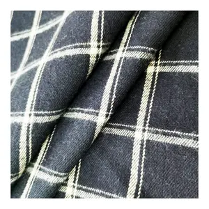 Wholesale Manufacturer Customization Woven TC Plaid Yarn Dyed Fabric Flannel Shirting Fabric