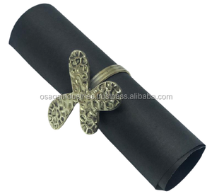 Anneau rond de serviette en nickel plaqué, pour serviettes, conception de luxe, de haute qualité, anneaux, décoration de mariage, 10 pièces - Product Image 1