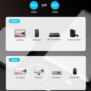 Câble <span class=keywords><strong>HDMI</strong></span> 2.0 <span class=keywords><strong>Premium</strong></span> 4K60Hz 18 Gbps Haute Vitesse Tressé avec Connecteurs Dorés pour Téléviseur 4K Moniteur et Projecteur - Product Image 3