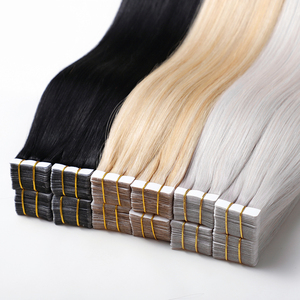 Commercio all'ingrosso di alta qualità 12A vergine russa Remy <span class=keywords><strong>100</strong></span> naturale dei capelli estensioni con nastro adesivo allineato cuticola - Product Image 2