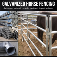 Clôture de paddock pour chevaux, facile à assembler, portable, en tubes d'acier robustes, pour enclos de bétail et de chevaux à la ferme